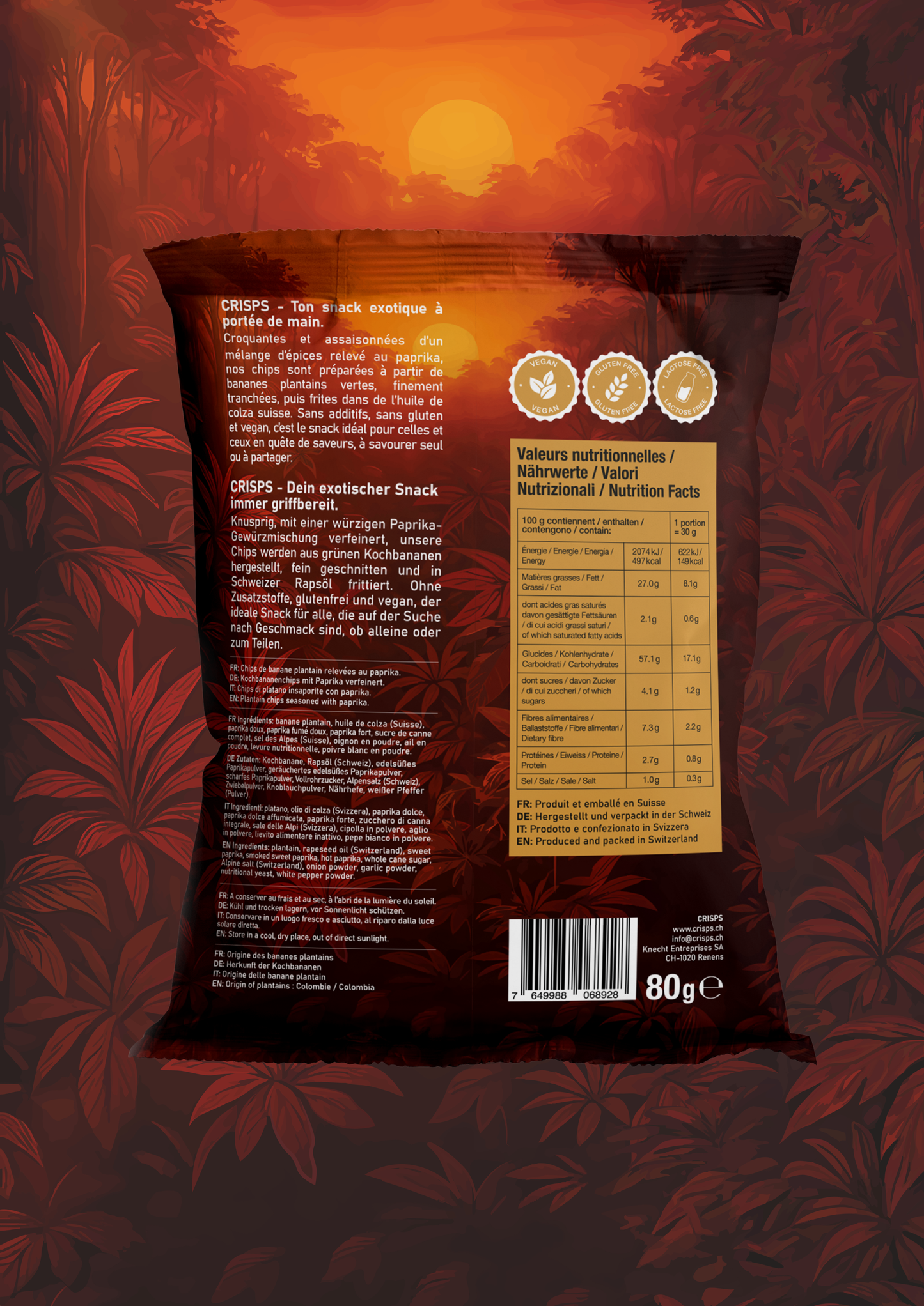 Crisps Spicy Red 80 g